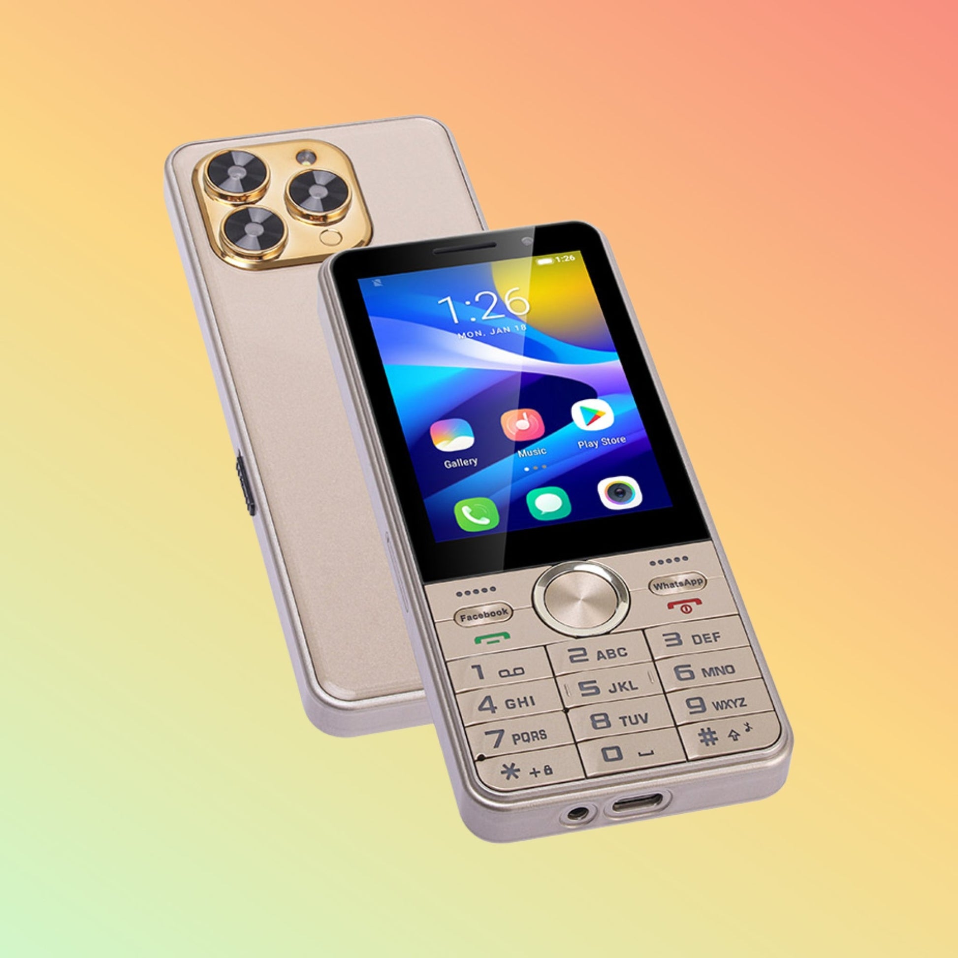 Uniwa A3501 3.5 Inch Touch Screen Dual SIM Card Android 4G Feature Phone - NEOTECH