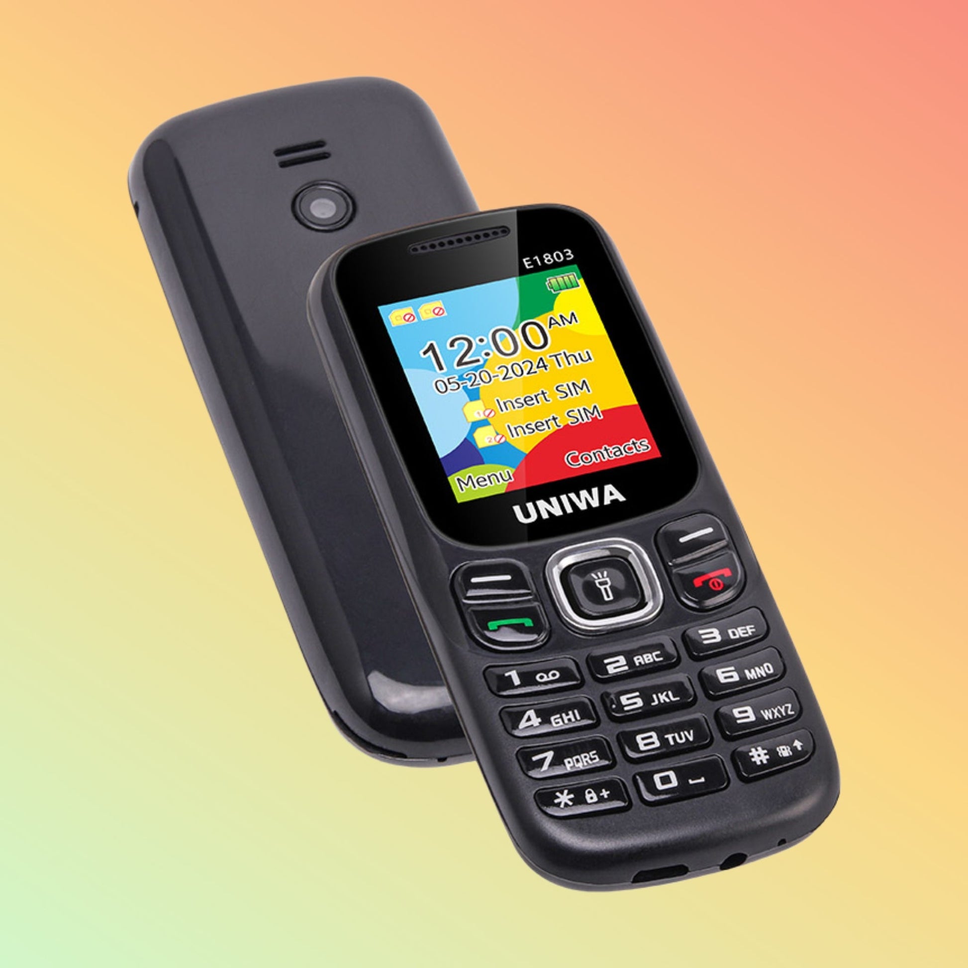 Uniwa E1803 1.77 inch Slim GSM Mini Mobile Phone with Dual SIM and Keypad - NEOTECH