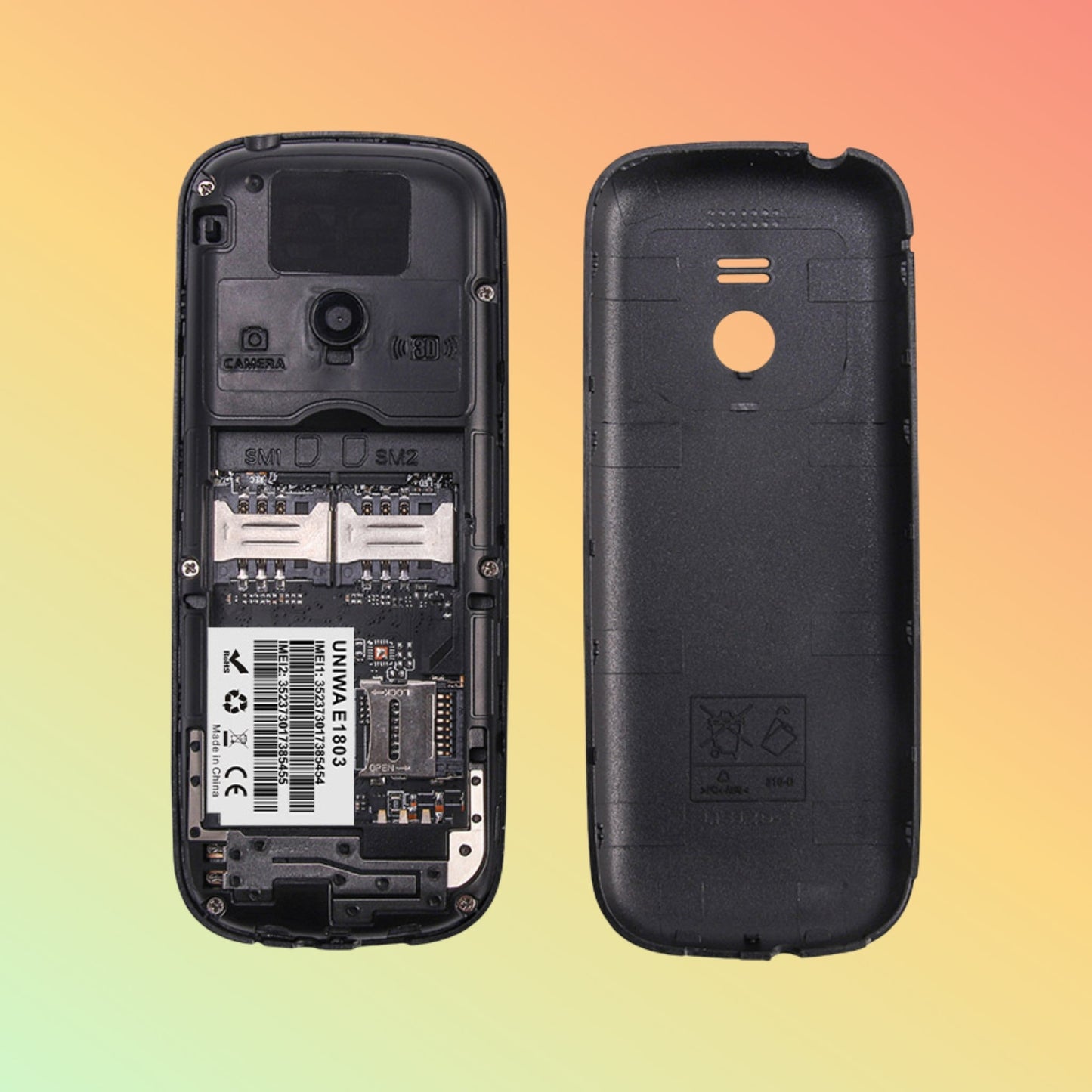 Uniwa E1803 1.77 inch Slim GSM Mini Mobile Phone with Dual SIM and Keypad - NEOTECH