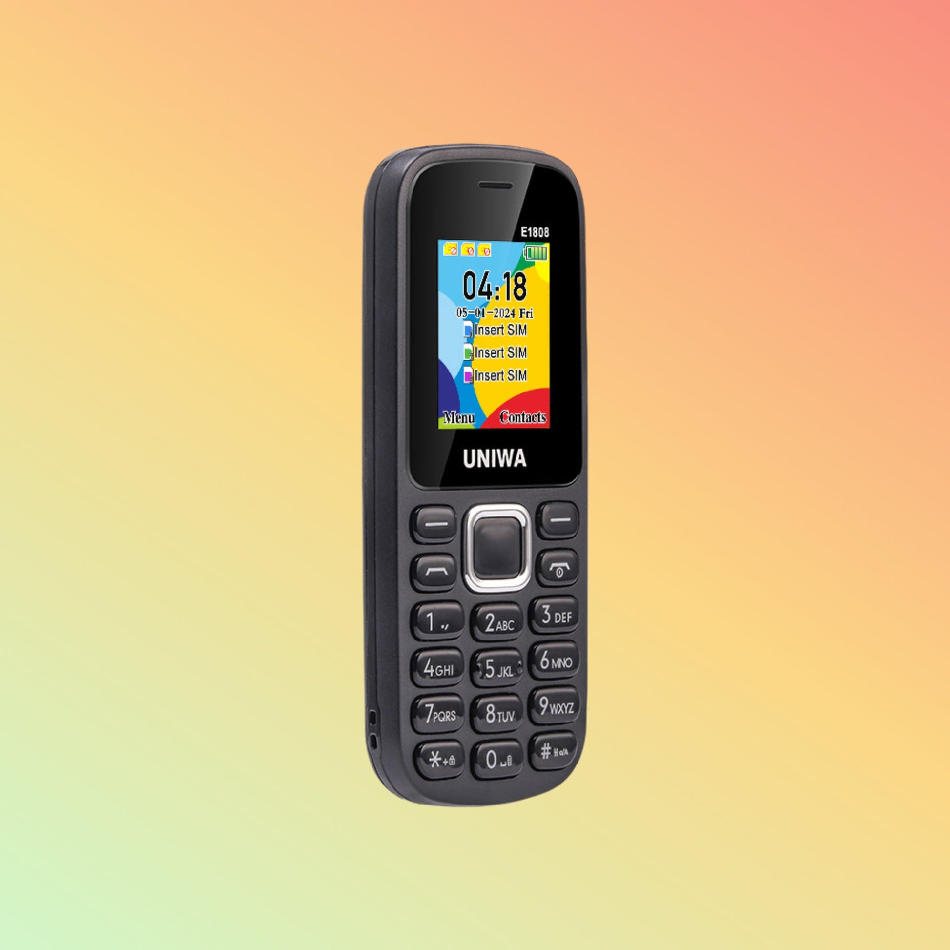 Uniwa E1808 GSM Keypad Design Triple Standby 3 SIM Card Mobile Phone - NEOTECH