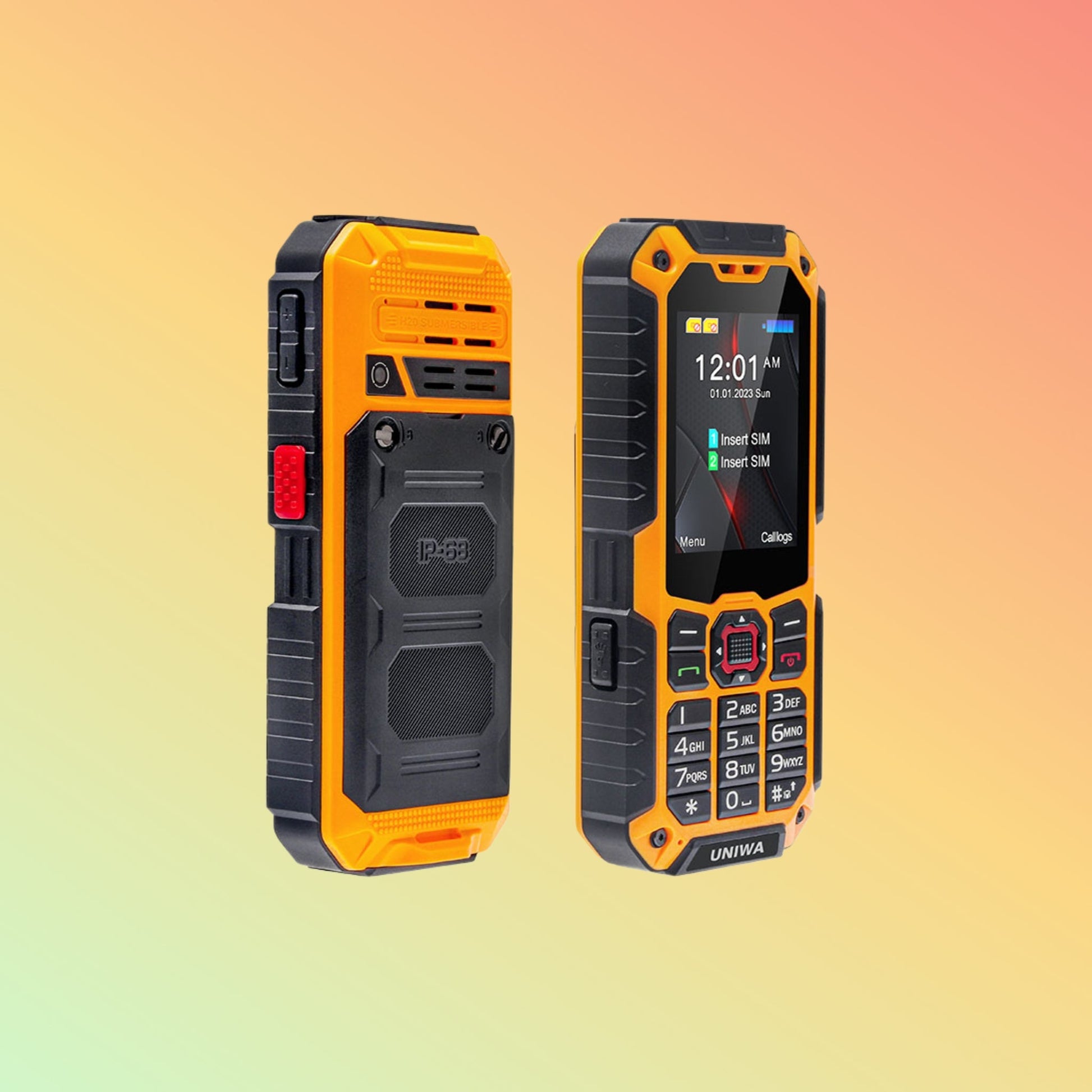 Uniwa S9 2.4 Inch IP68 Waterproof Torch Cell Phone 4G Feature Rugged Phone - NEOTECH