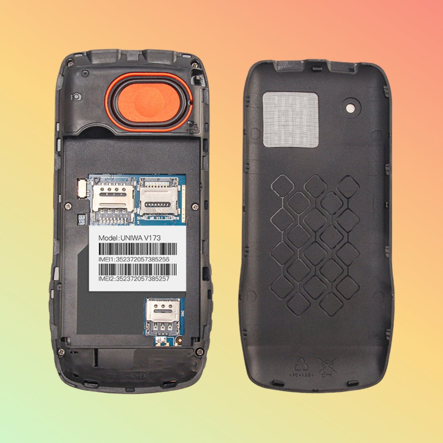 Uniwa V173 2 Inch Screen Dual SIM SOS Big Keypad Big Button Mobile Phone For Elderly - NEOTECH