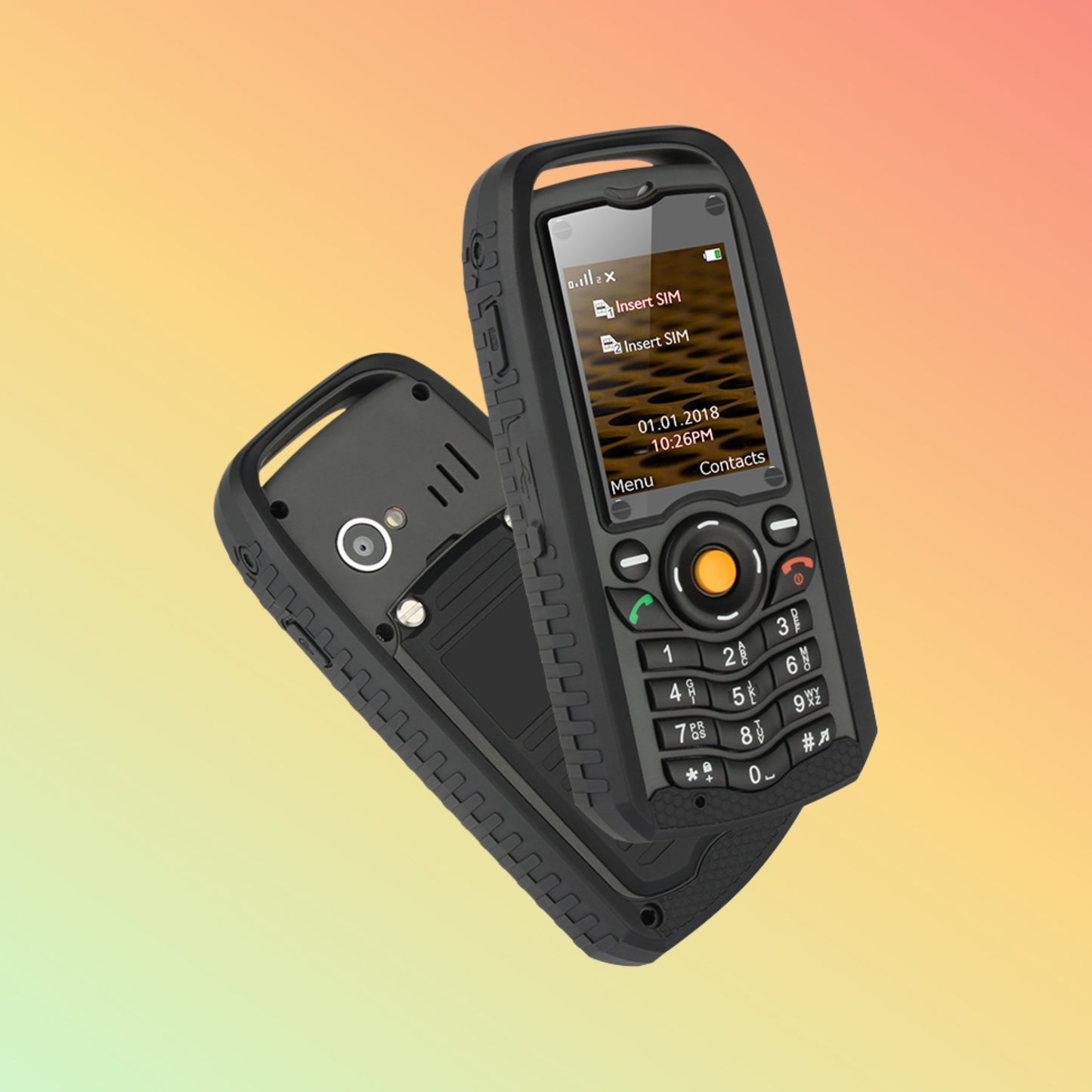 UNIWA XP25 2 Inches Screen Dual SIM Card IP68 Waterproof Rugged Phone with Keypad - NEOTECH