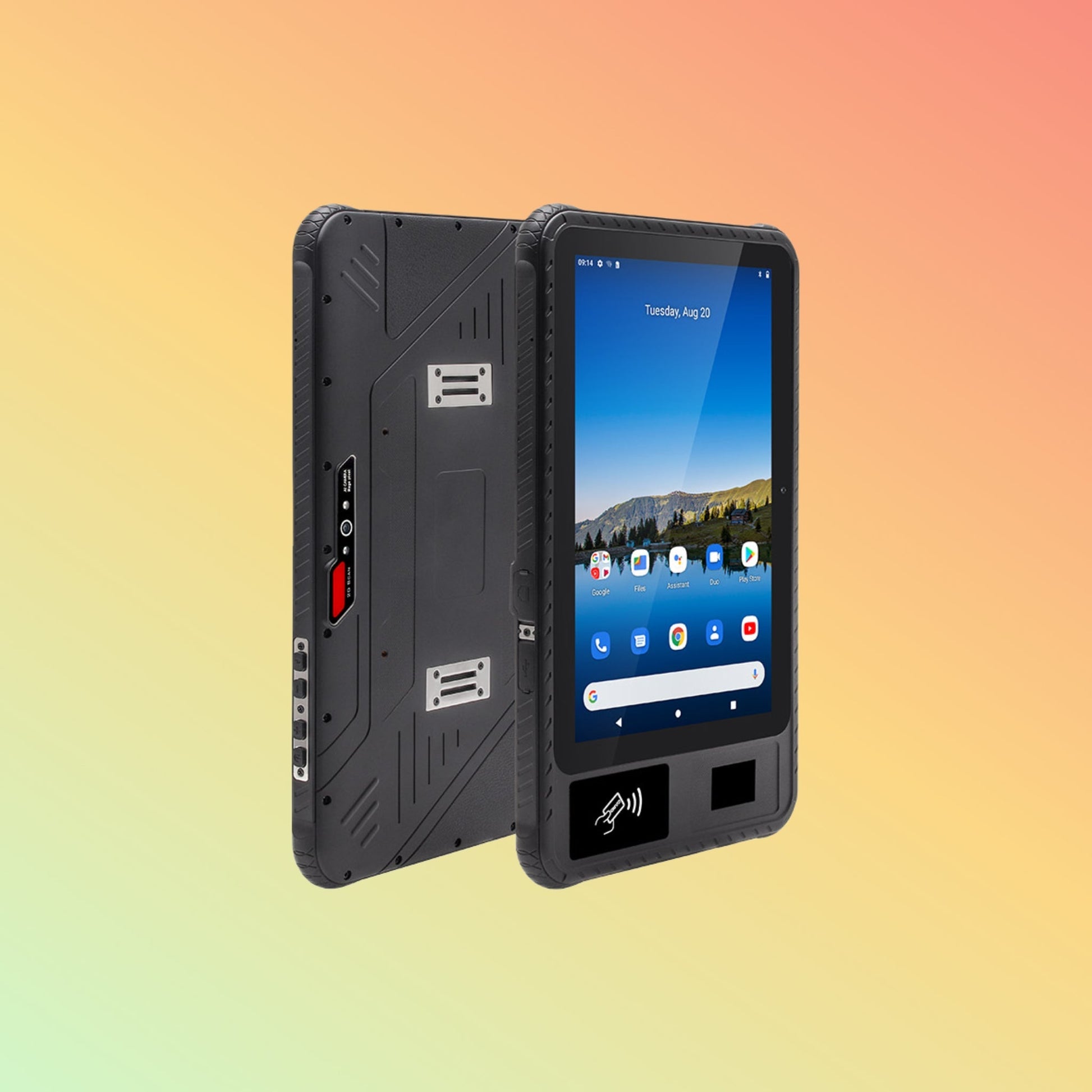 UTAB R1022 10 Inches Biometric Fingerprint Android IP65 Rugged Tablet with Front NFC Reader - NEOTECH