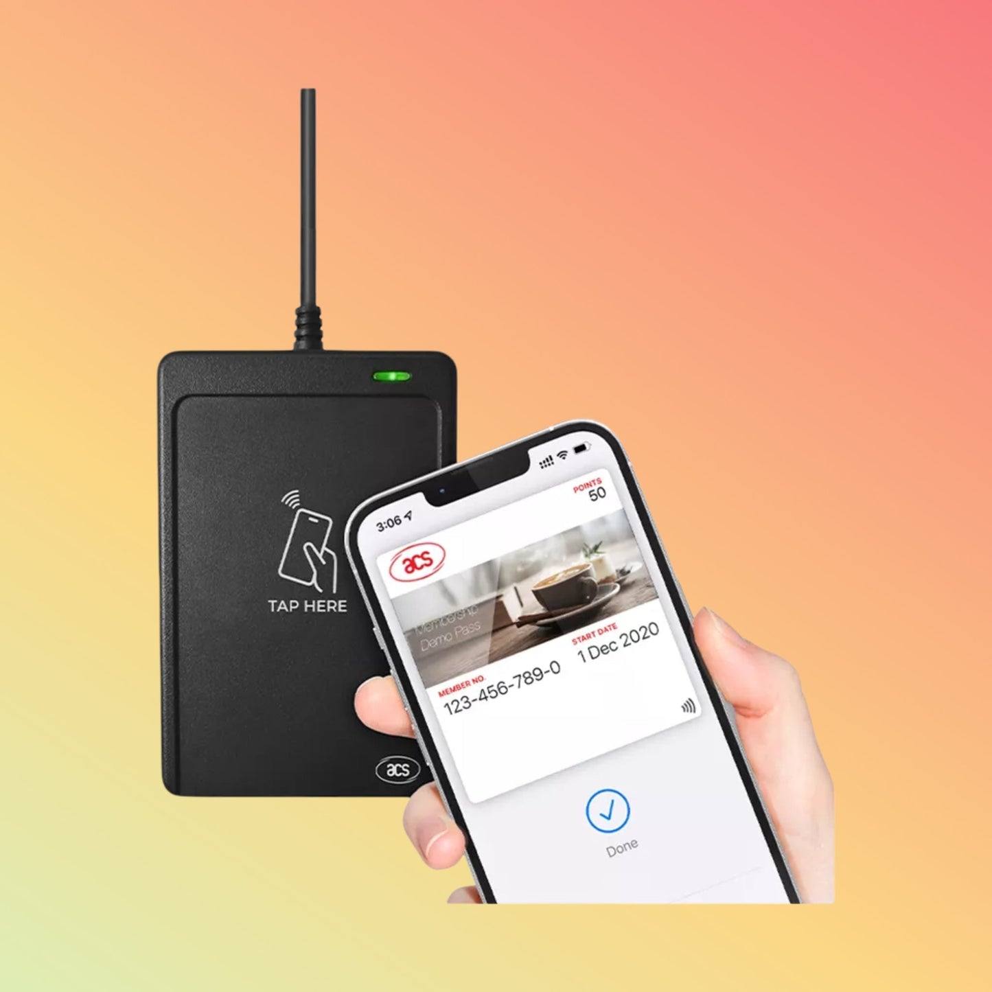 VAS WalletMate Mobile Wallet NFC Reader ACR1252U - MW for Android - NEOTECH