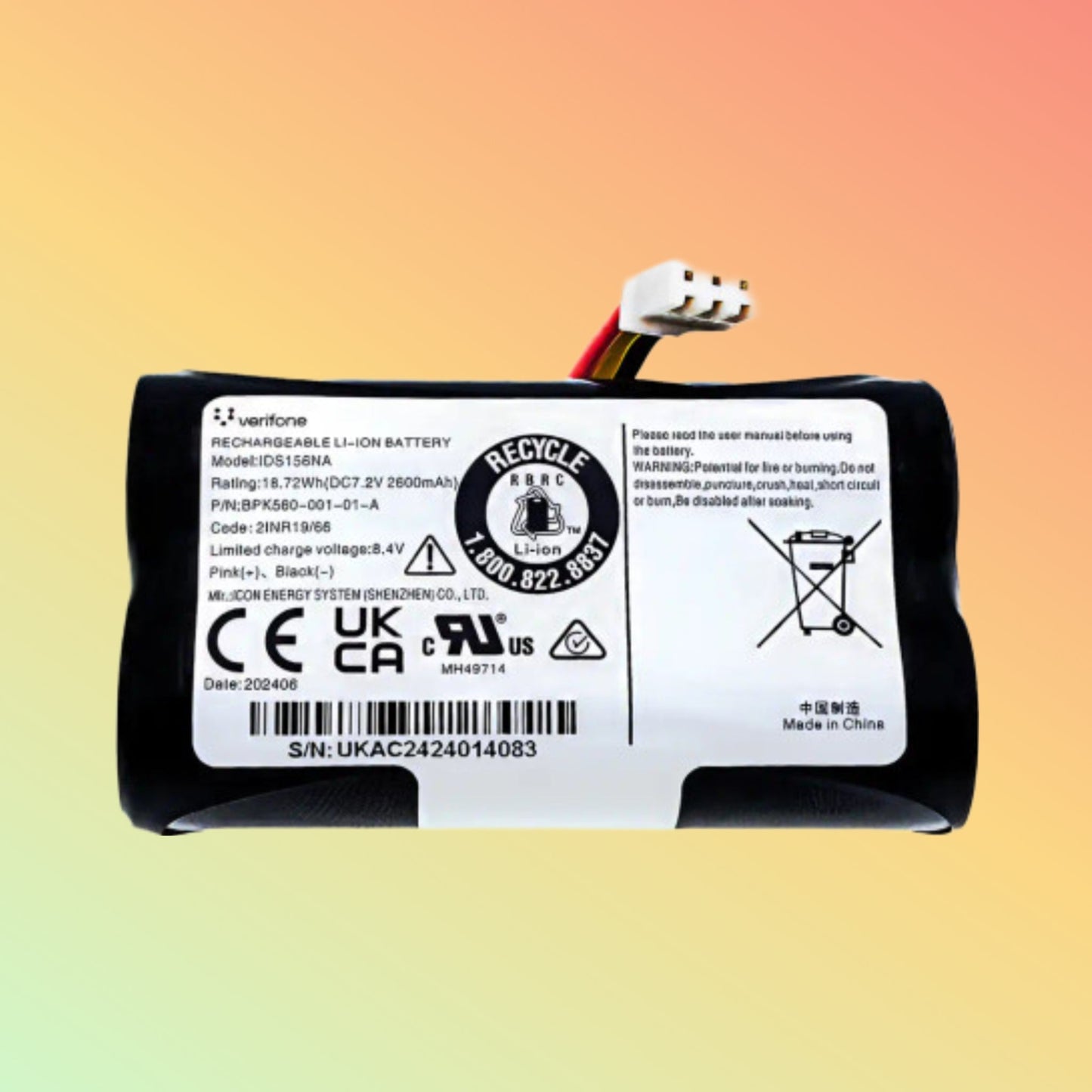 VeriFone T650P Battery Pack - NEOTECH