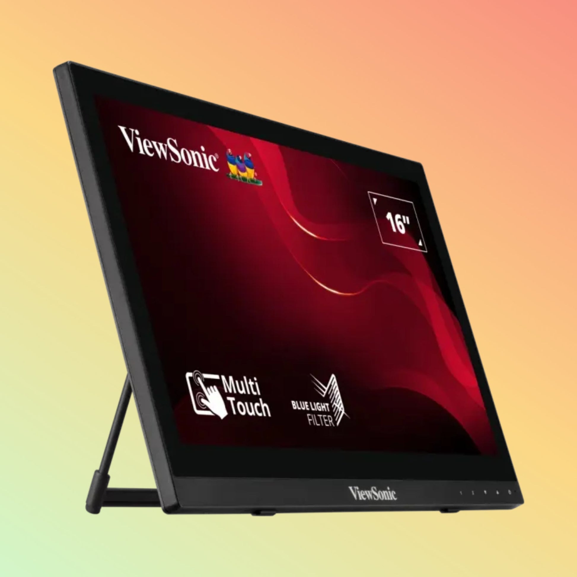 VIEWSONIC TD1630 - 3 Monitor - 16" HD 1366 x 768, TN, Tilt, HDMI, VGA, 190nits, 60Hz, Multi - Touch - NEOTECH