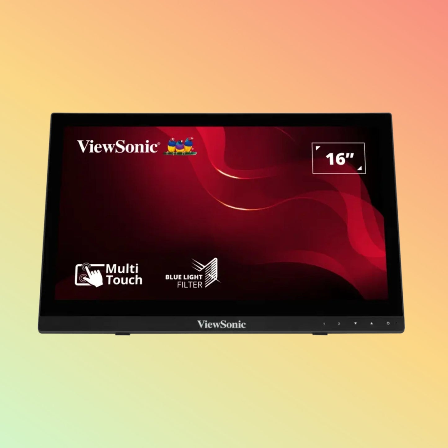 VIEWSONIC TD1630 - 3 Monitor - 16" HD 1366 x 768, TN, Tilt, HDMI, VGA, 190nits, 60Hz, Multi - Touch - NEOTECH