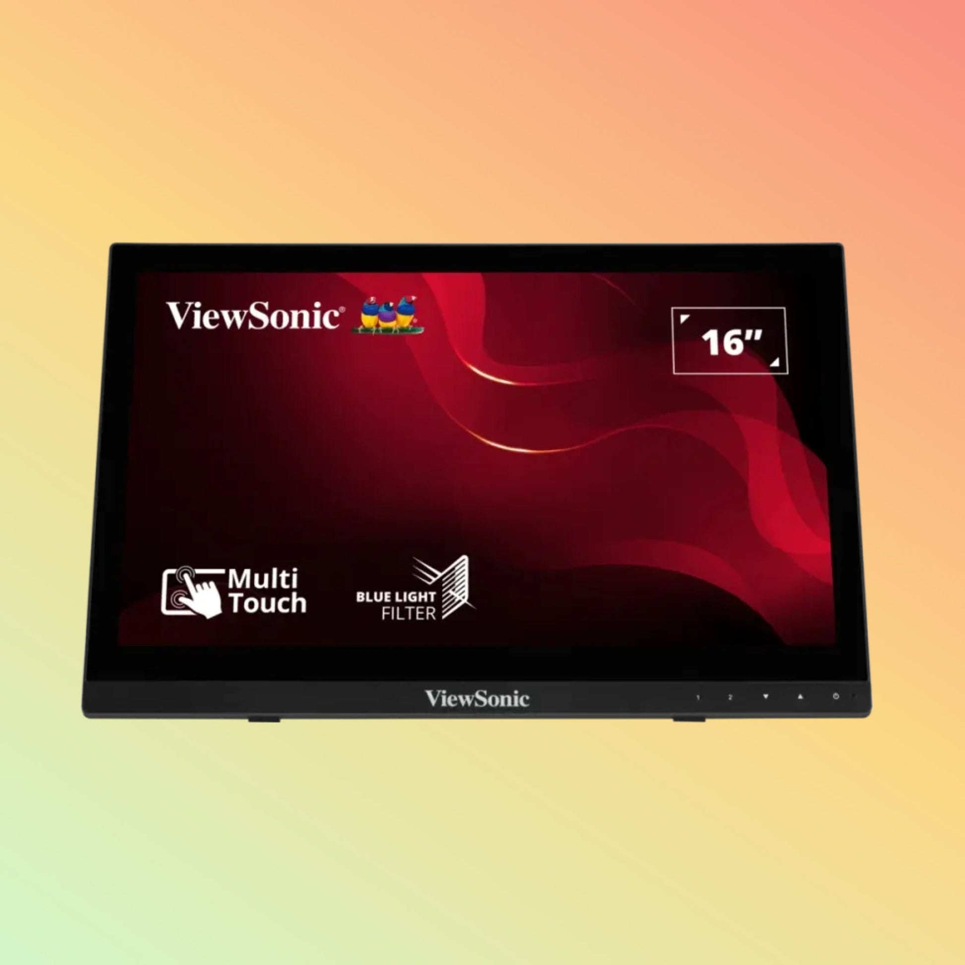 VIEWSONIC TD1630 - 3 Monitor - 16" HD 1366 x 768, TN, Tilt, HDMI, VGA, 190nits, 60Hz, Multi - Touch - NEOTECH