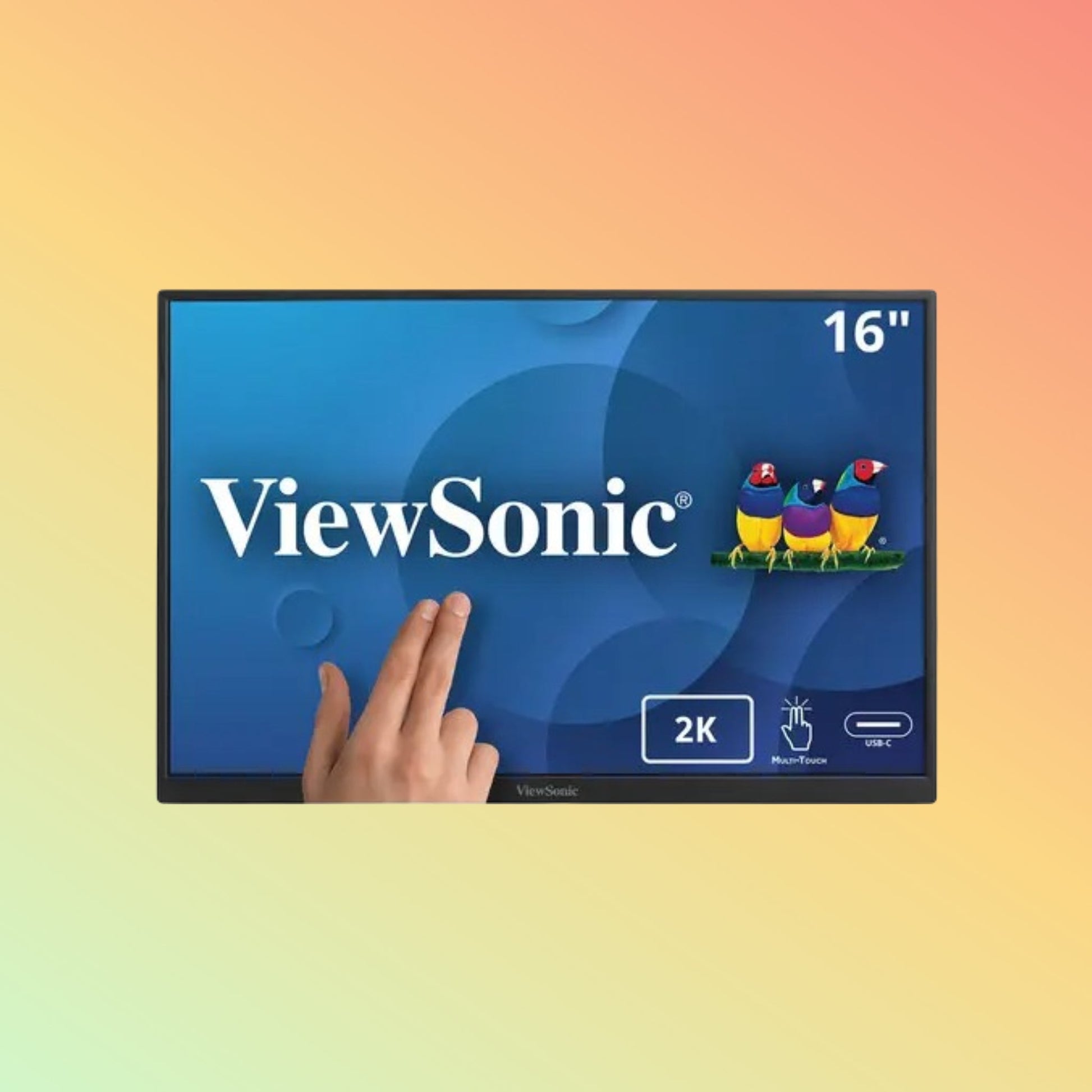 ViewSonic TD1656 - 2K 16" Portable Monitor – 2K WQXGA, IPS, USB - C, 330nits, Touchscreen - NEOTECH