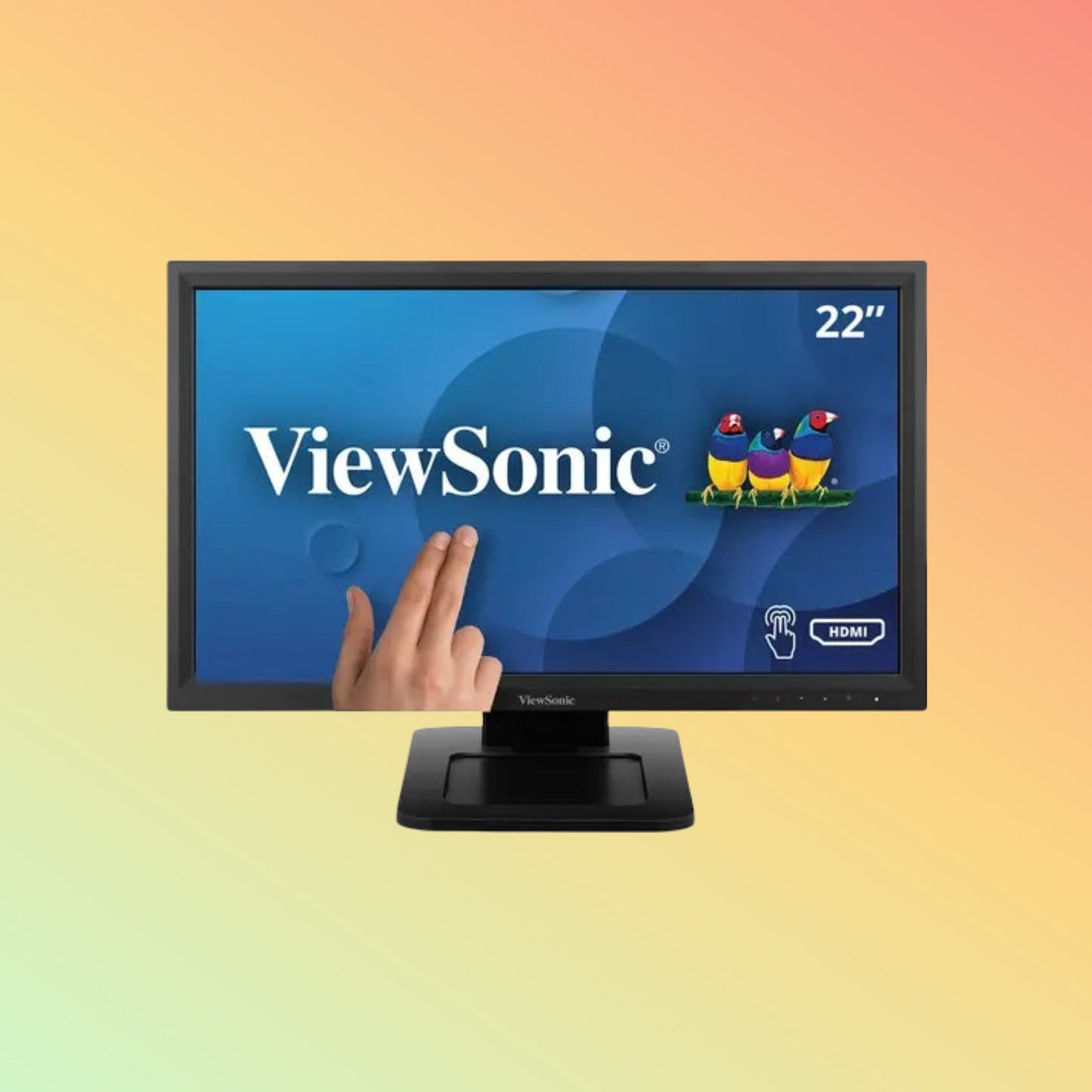 VIEWSONIC TD2211 Monitor - 22" FHD (1920 x 1080), VA, Tilt, HDMI, DVI - D, VGA, 250nits, 75Hz, Touch - NEOTECH