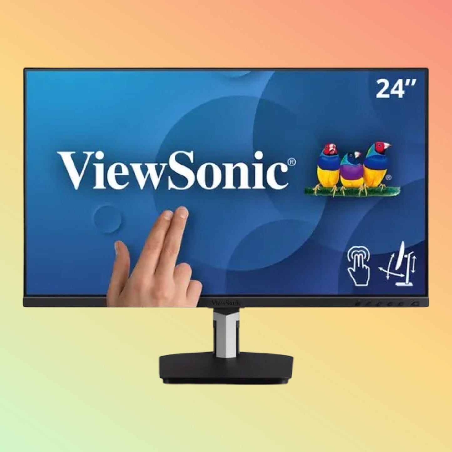 VIEWSONIC TD2455 Monitor - 24" FHD (1920 x 1080), IPS, Tilt, HDMI, DP, USB - C, 250nits, 60Hz, Multi - Touch - NEOTECH