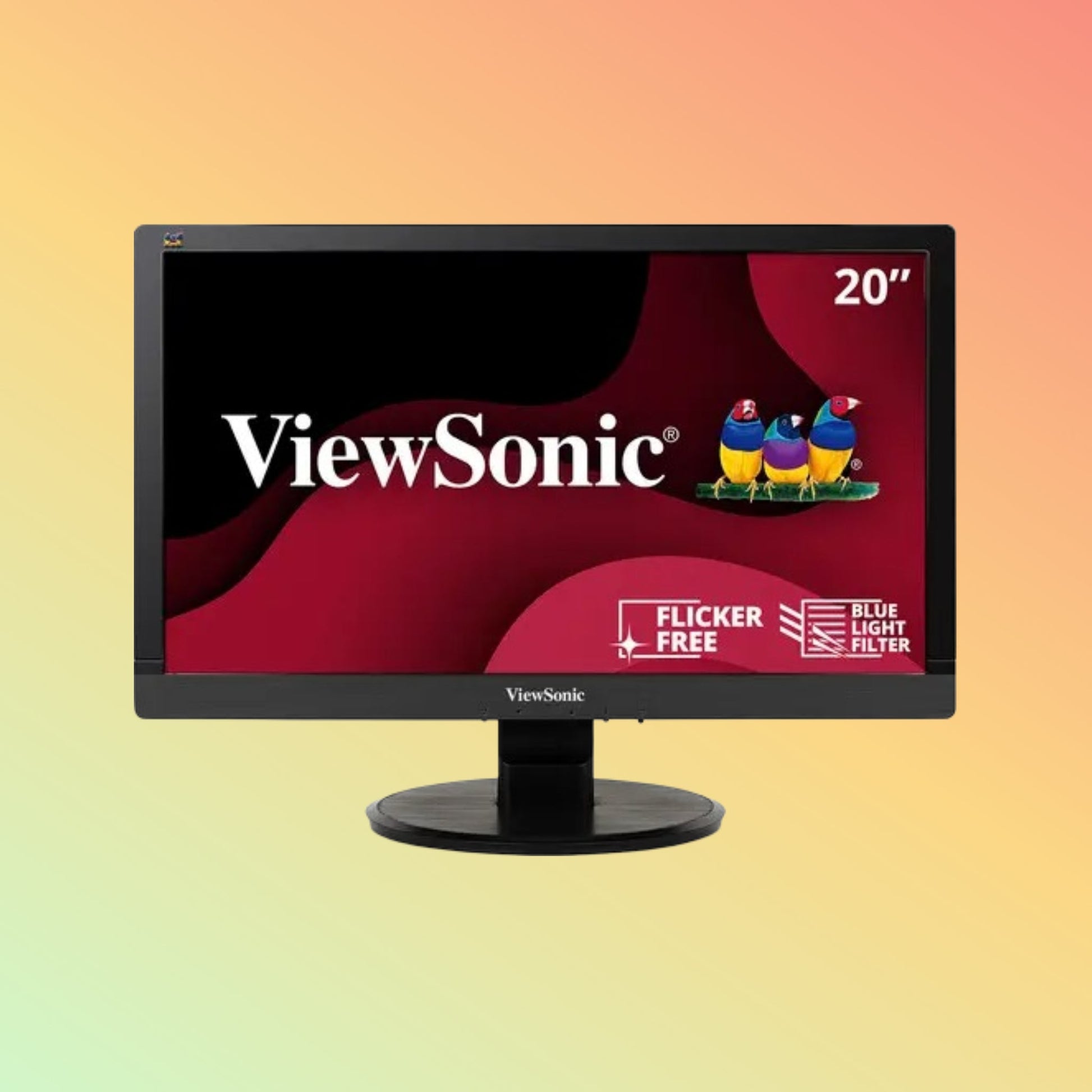 VIEWSONIC VA2055SM Monitor - 20" FHD (1920 x 1080), LCD, Tilt, VGA, DVI - D, 250nits, 60Hz - NEOTECH