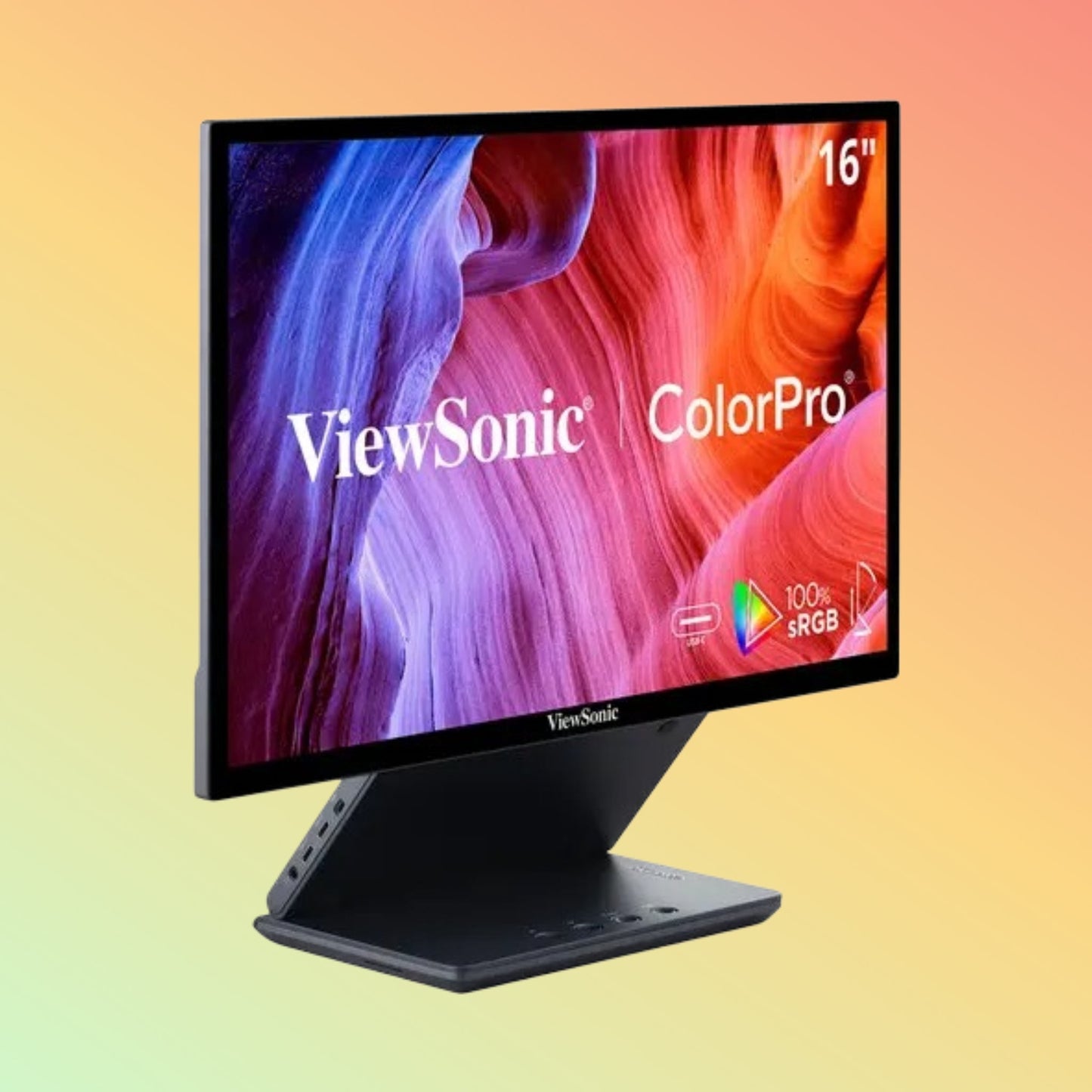 VIEWSONIC VP1656 Portable Monitor - 16" WUXGA (1920 x 1200), IPS, Tilt, Micro HDMI, USB - C, 300nits, 75Hz - NEOTECH