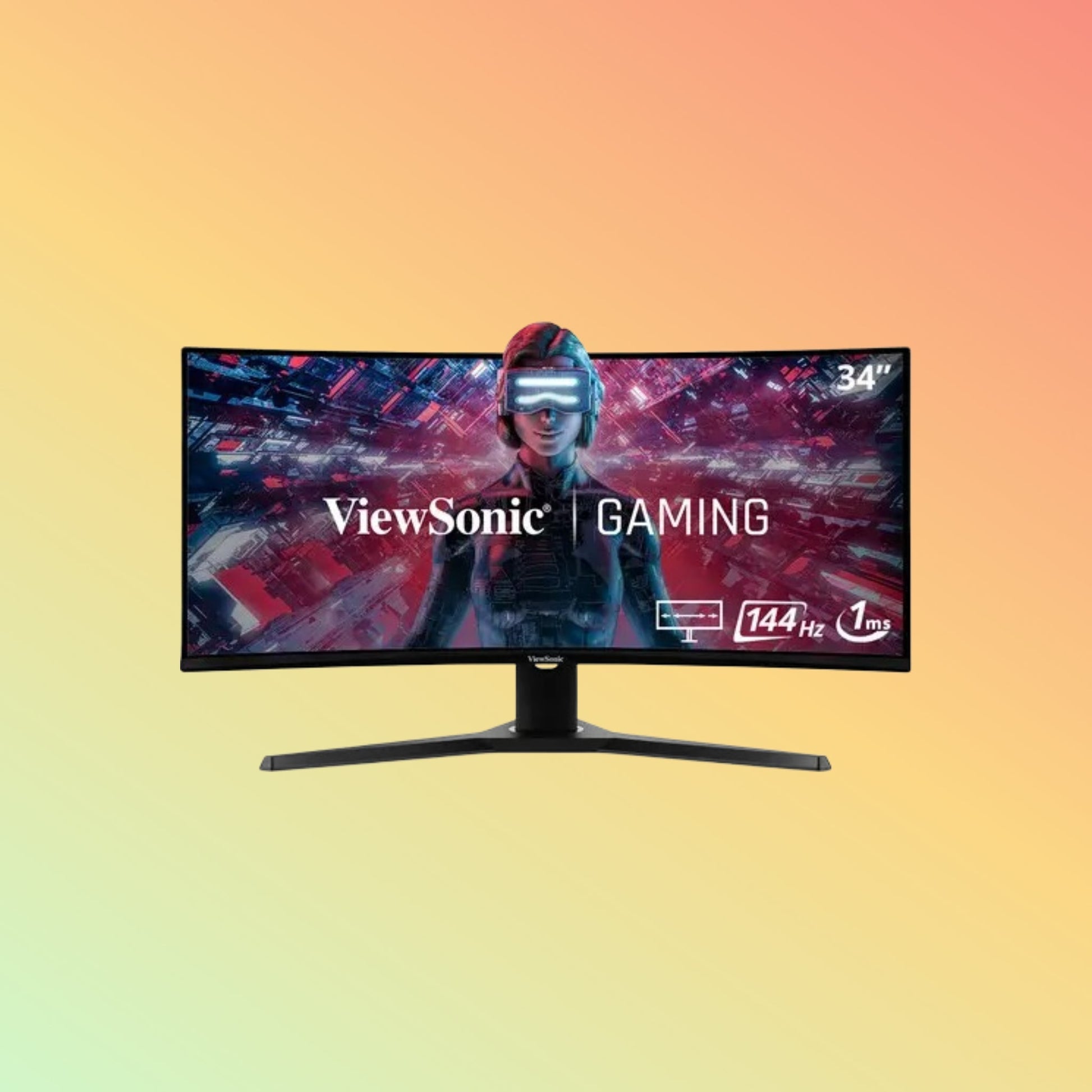 VIEWSONIC VX3418 - 2KPC Gaming Monitor - 34" WQHD (3440 x 1440), VA LCD, Tilt, Height, HDM, DP, 300nits, 144Hz - NEOTECH