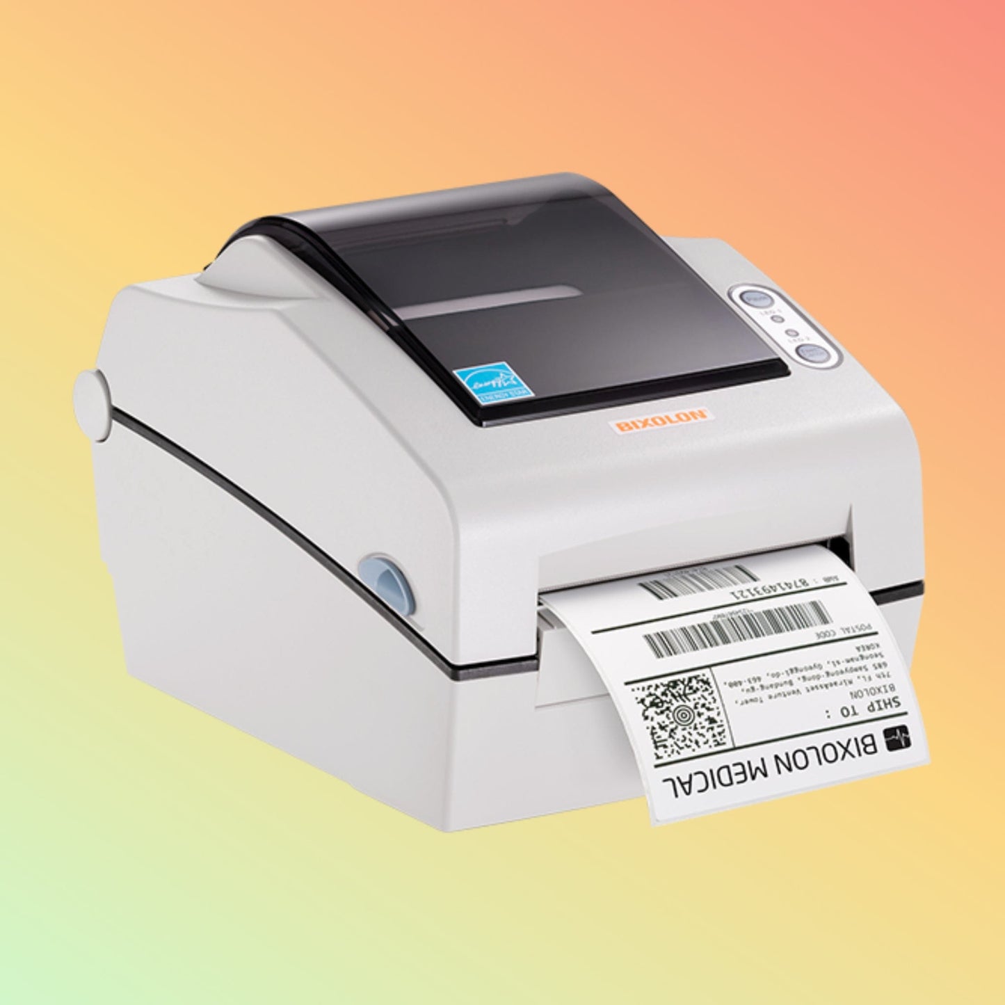 "Robust Bixolon SLP-D420 DG printer for durable labels, 203 dpi, ideal for manufacturing and logistics, with thermal technology."