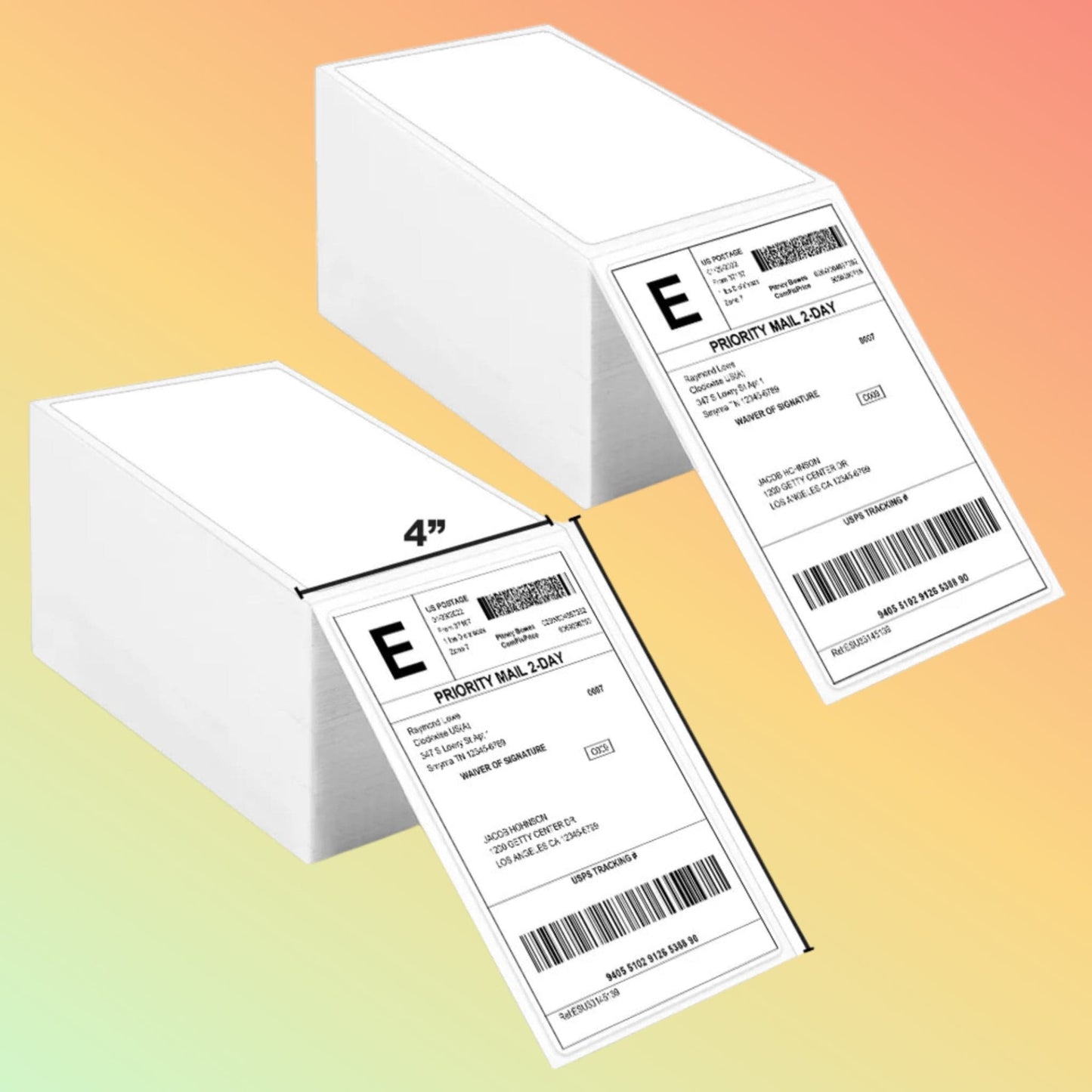 Fanfold Thermal Labels - 4 x 6 (1000 Labels) - Neotech