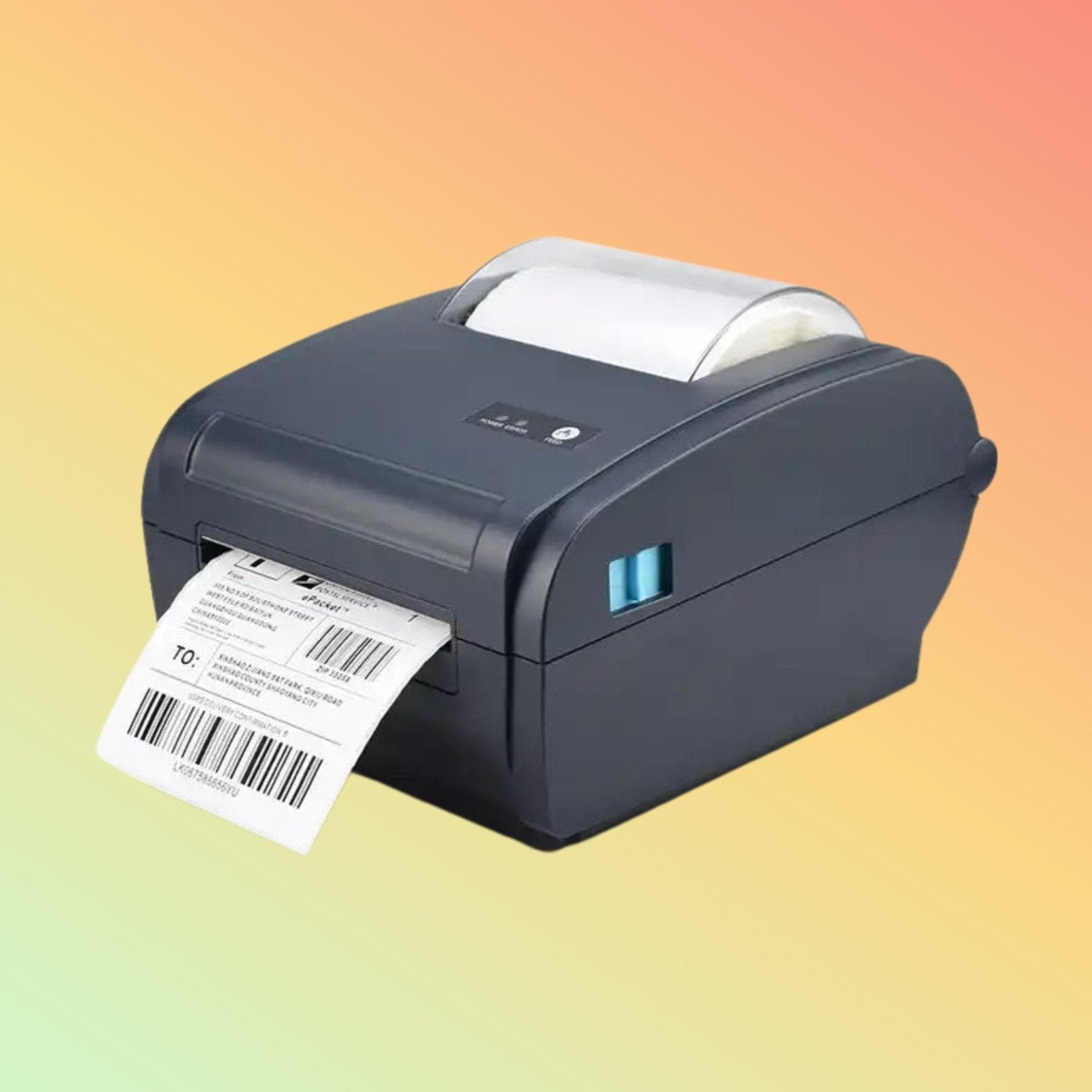 "Nogtek NT-R9210DT Label Printer Front View - High-Quality Thermal Printing"